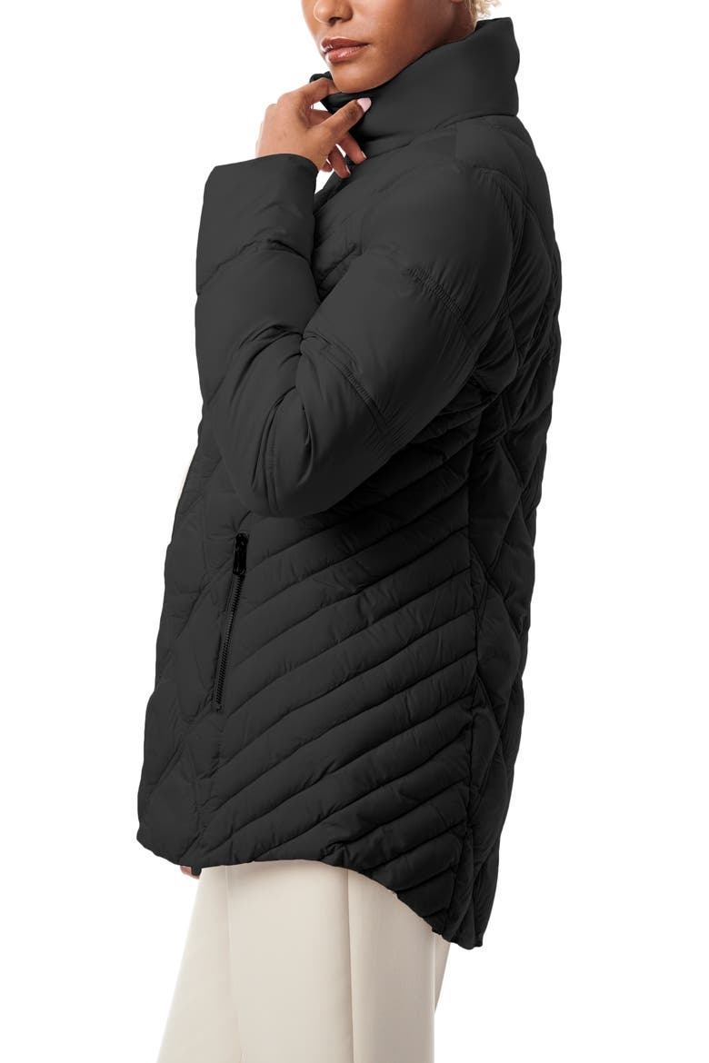 Glam Quilted Insulated Puffer Jacket, Alternate, color, BLACK