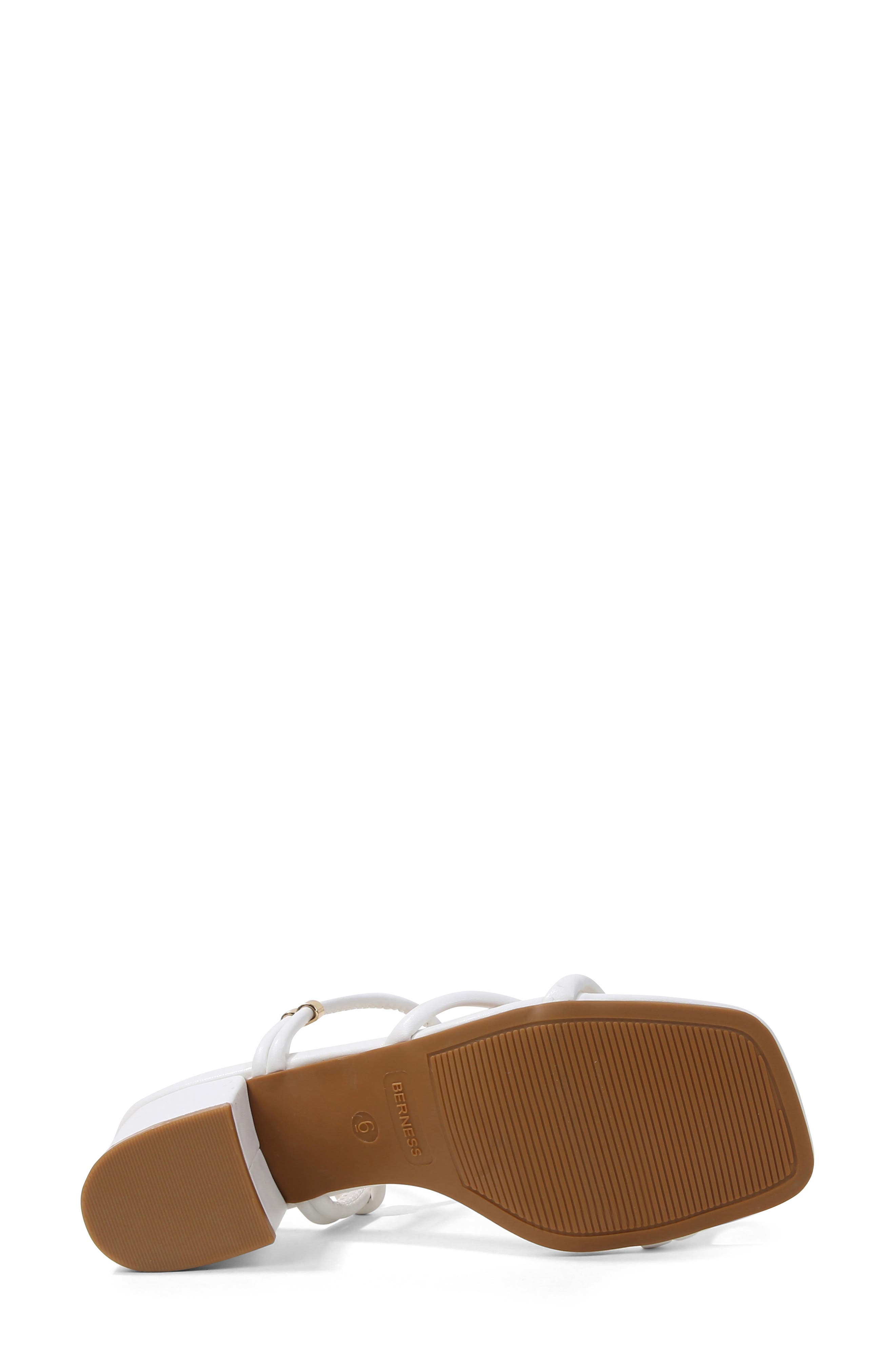 Elayna Strappy Cube Heel Sandal, Alternate, color, WHITE