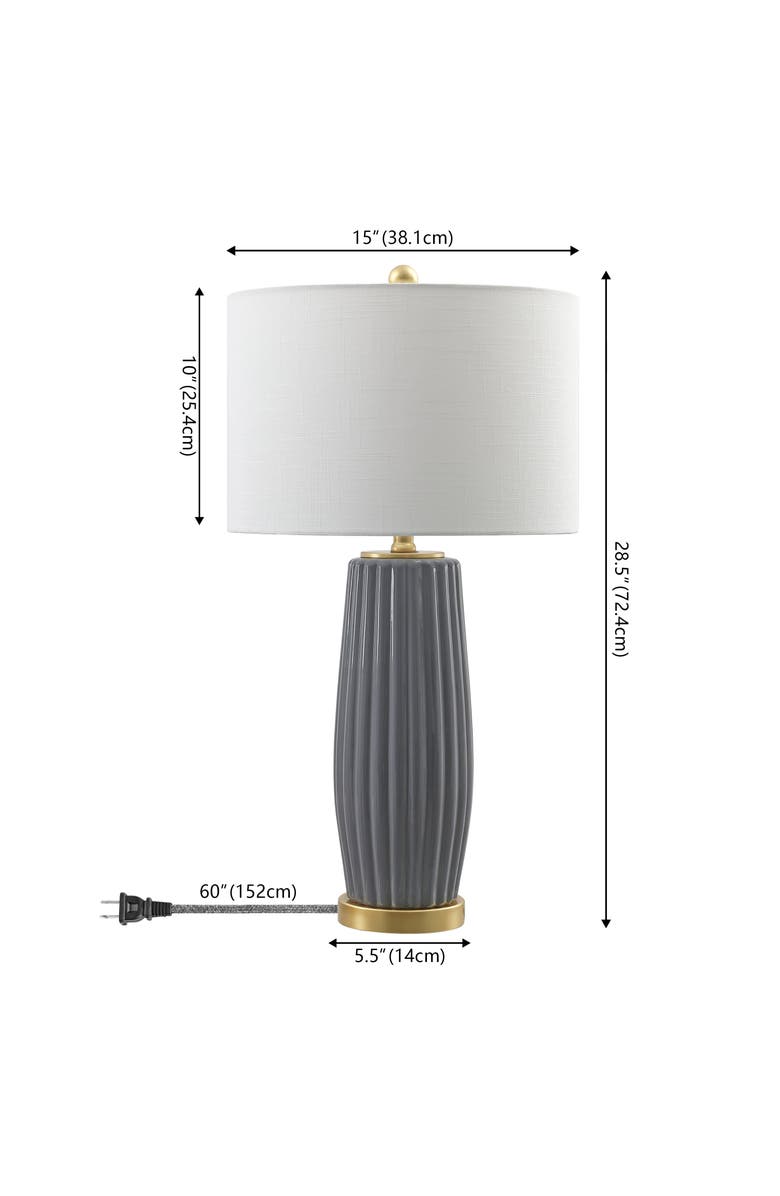 JONATHAN Y Roman 28.5" Ceramic LED Table Lamp, Alternate, color,