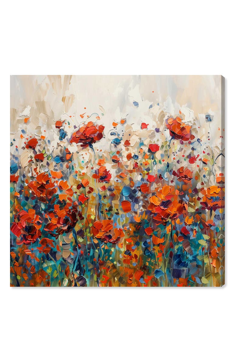 Wynwood Studio Beautiful Garden Bloom Canvas Wall Art, Main, color, Orange