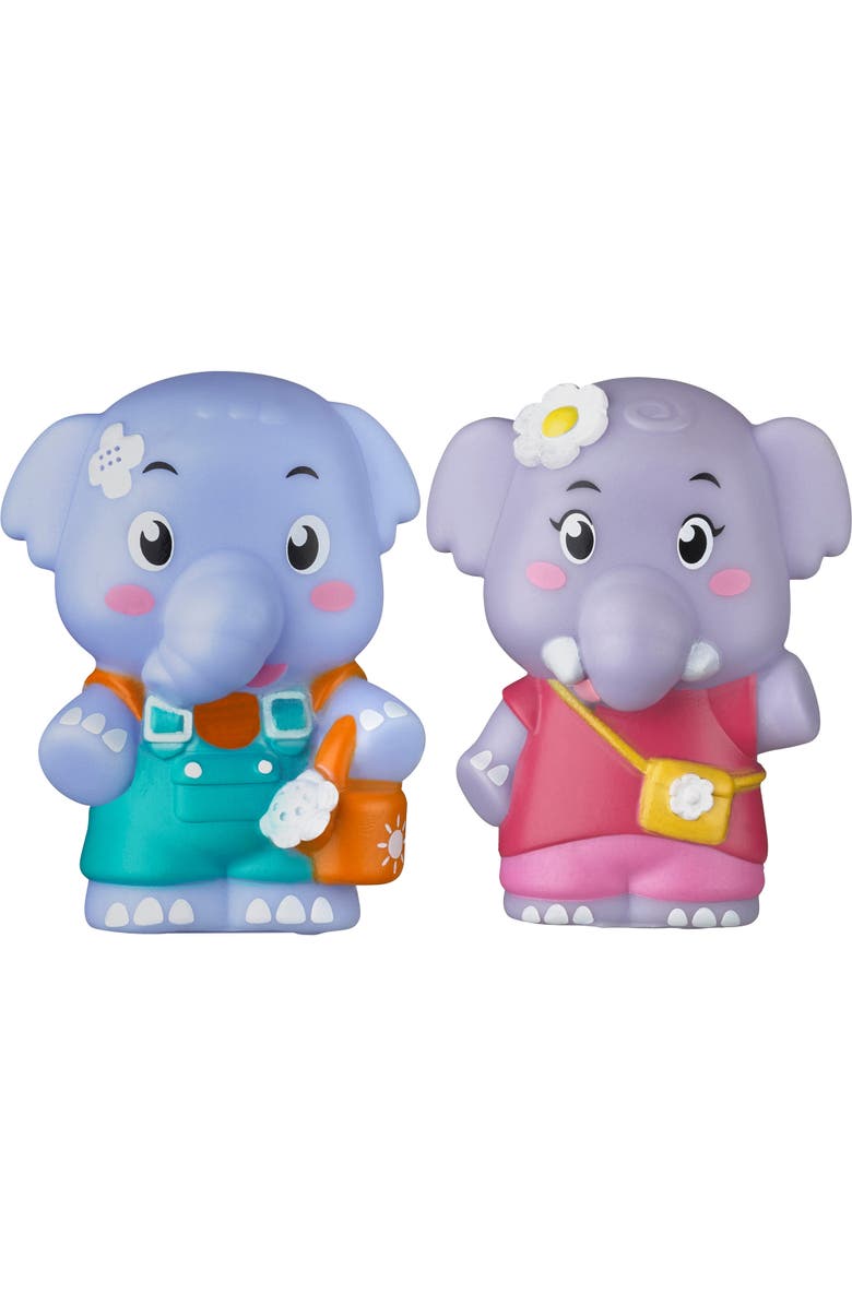 Timber Tots Elephant Family 4 Mini Figures, Jungle Playset, Kidstoddlers, Alternate, color, Multicolored