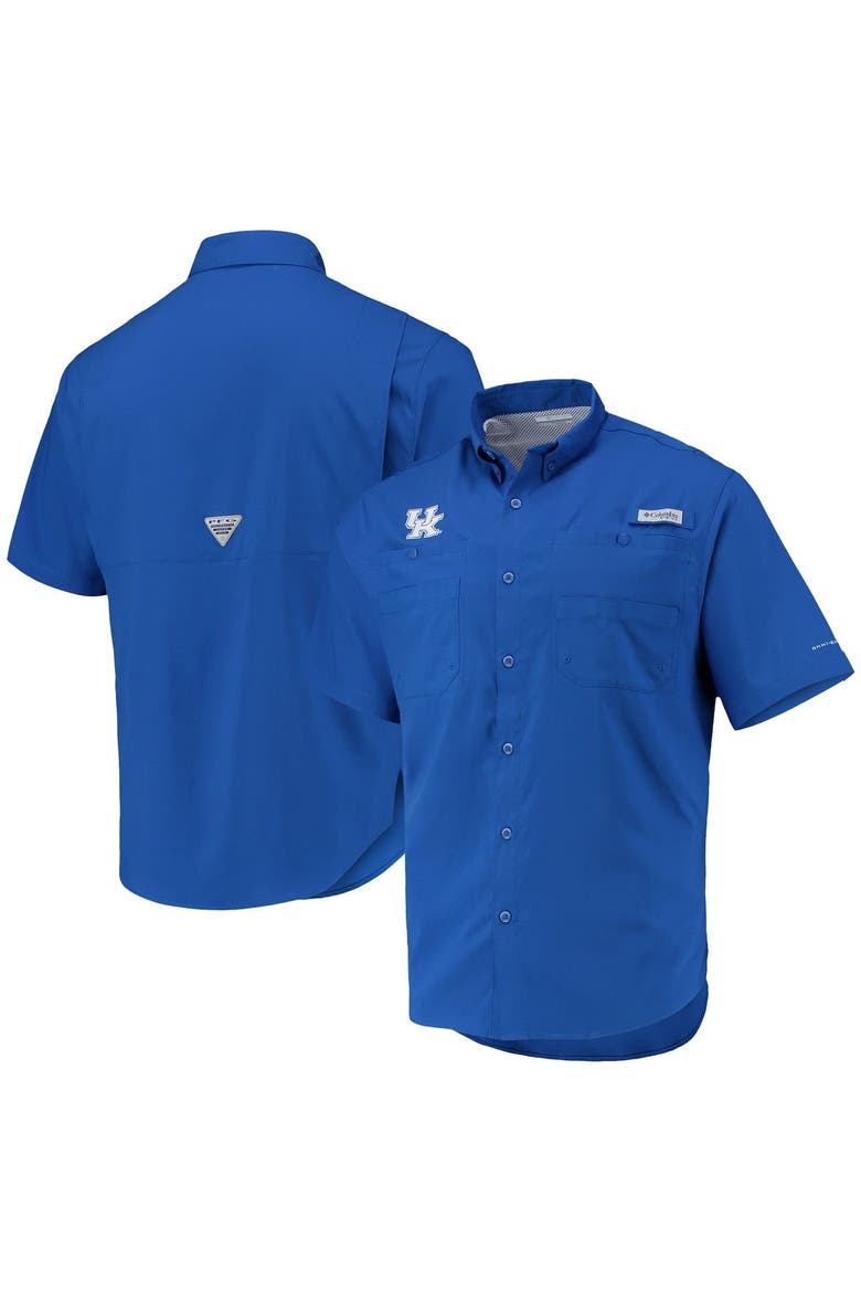 Men's Columbia Royal Kentucky Wildcats Tamiami Omni-Shade Button-Down Shirt, Main, color, Royal