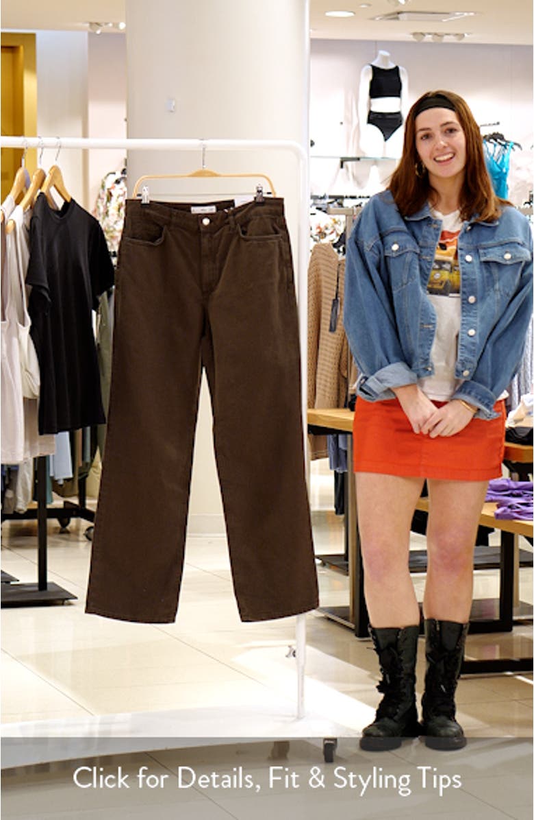 High Waist Straight Leg Jeans, sales video thumbnail