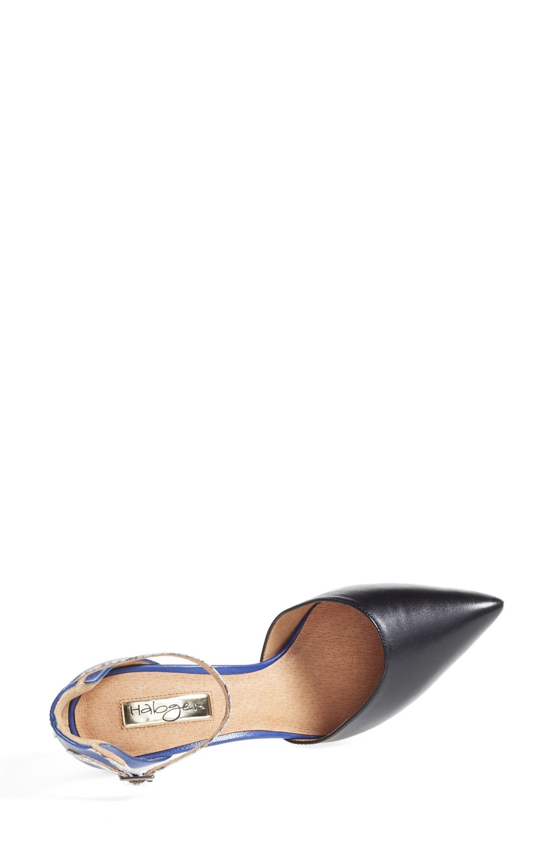 Halogen<sup>®</sup> Halogen 'Tia' Snake Embossed Leather Ankle Strap Sandal, Alternate, color, 