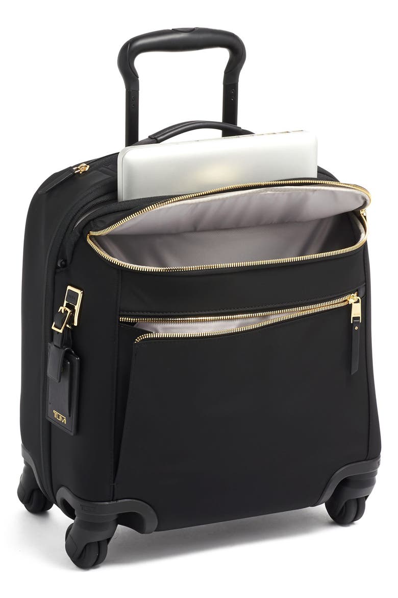 Oxford 16-Inch Compact Wheeled Carry-On, Alternate, color, BLACK