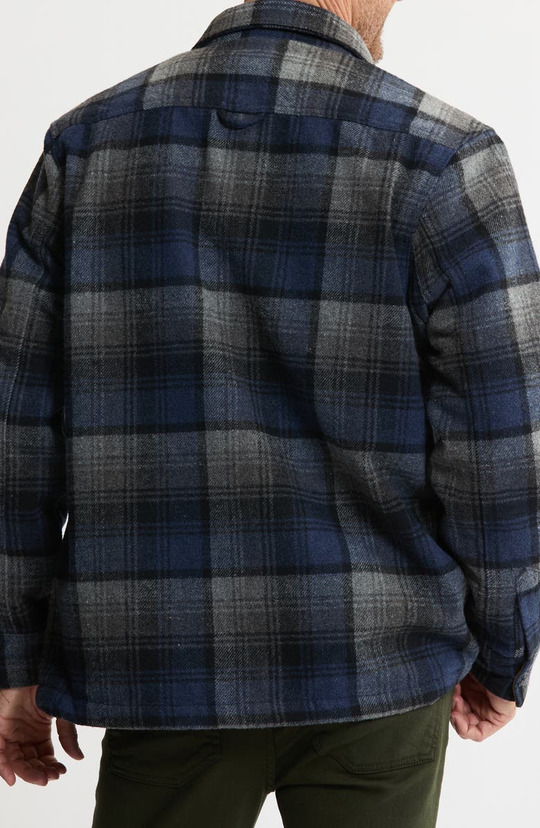 JACHS Plaid Shirt Jacket, Alternate, color, Blue/ Grey