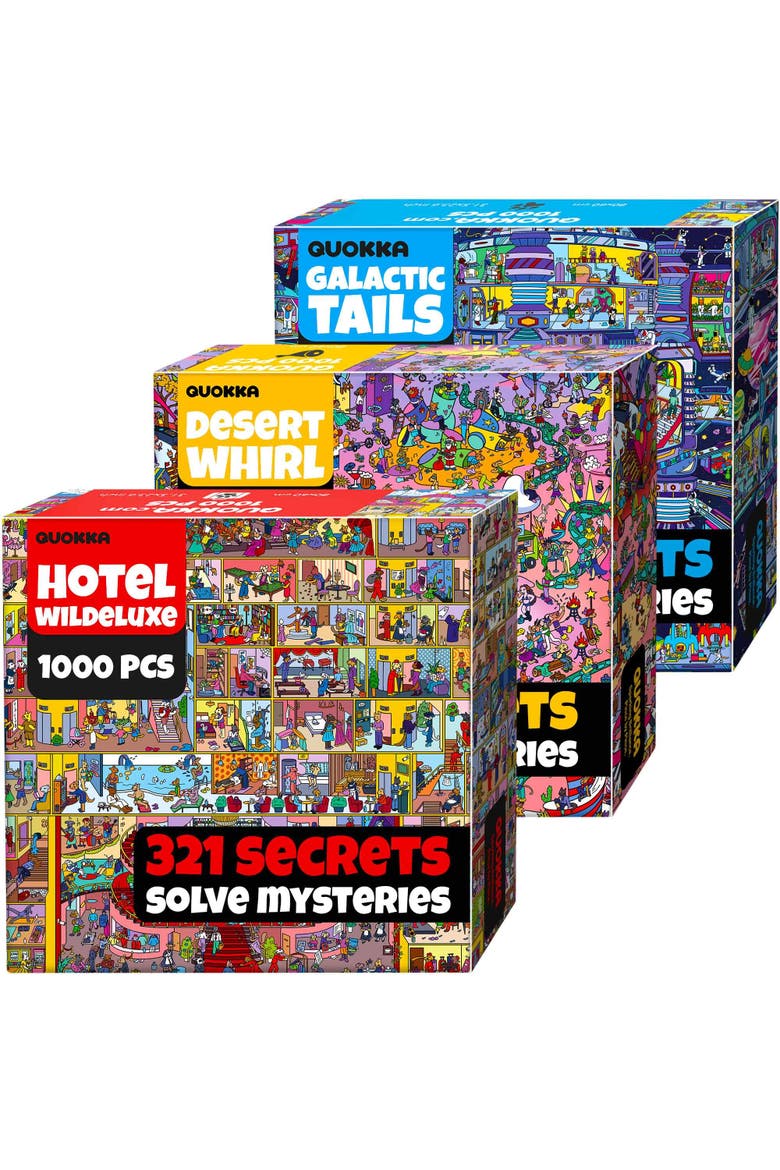 1000-Piece Jigsaw Puzzle Collection for Adults, Main, color, Animal Bash