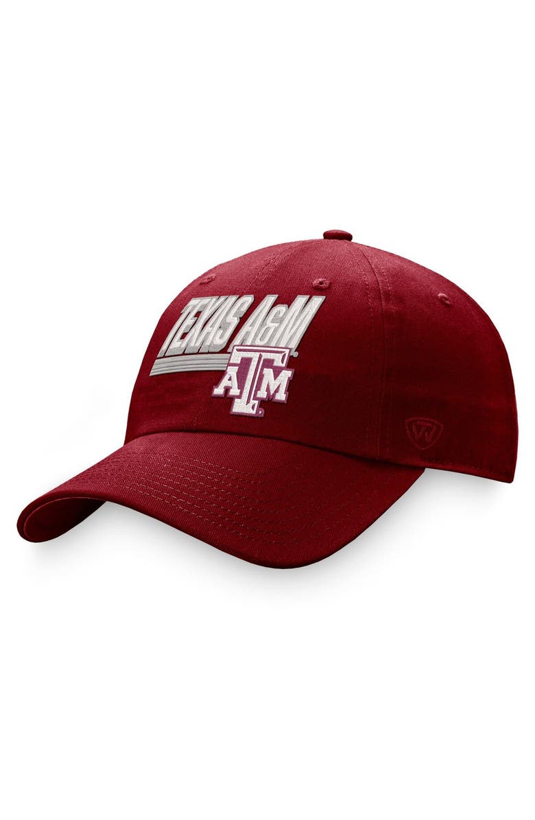 TOP OF THE WORLD Men's Top of the World Maroon Texas A&M Aggies Slice Adjustable Hat, Main, color, Maroon