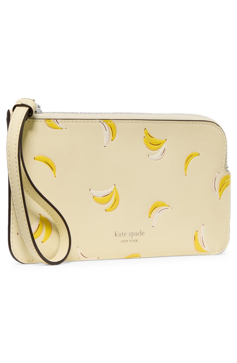 Kate Spade New York zippy leather wristlet, Alternate, color, Lemon Fondant