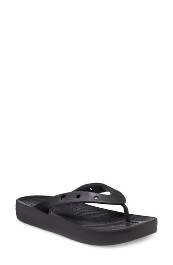 Crocs Classic Platform Flip Flop In Black