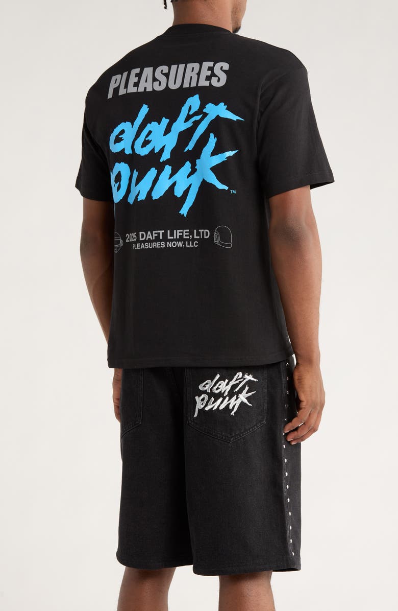 PLEASURES x Daft Punk Duo Cotton Graphic T-Shirt, Alternate, color, Black