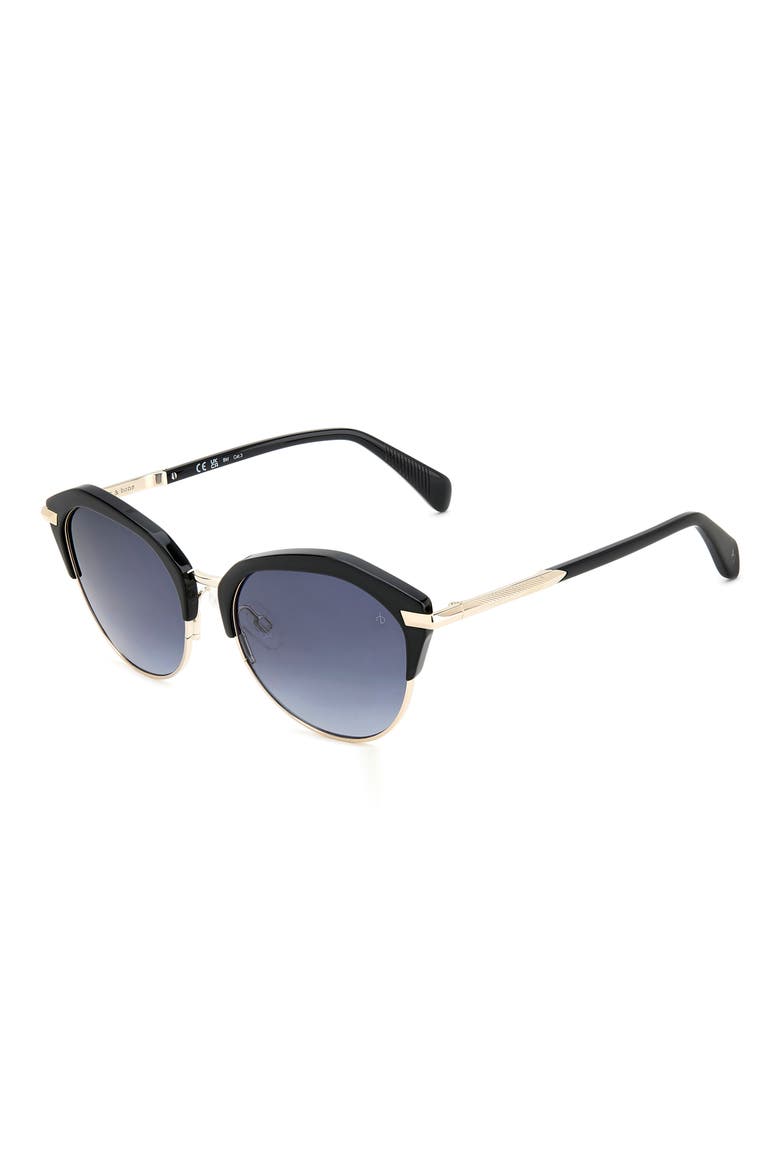 55mm Gradient Round Sunglasses, Alternate, color, BLACK/ GREY SHADED