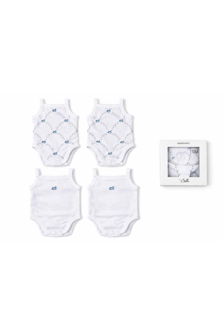 Sleevelss Solid Undershirts Pack, Main, color, White