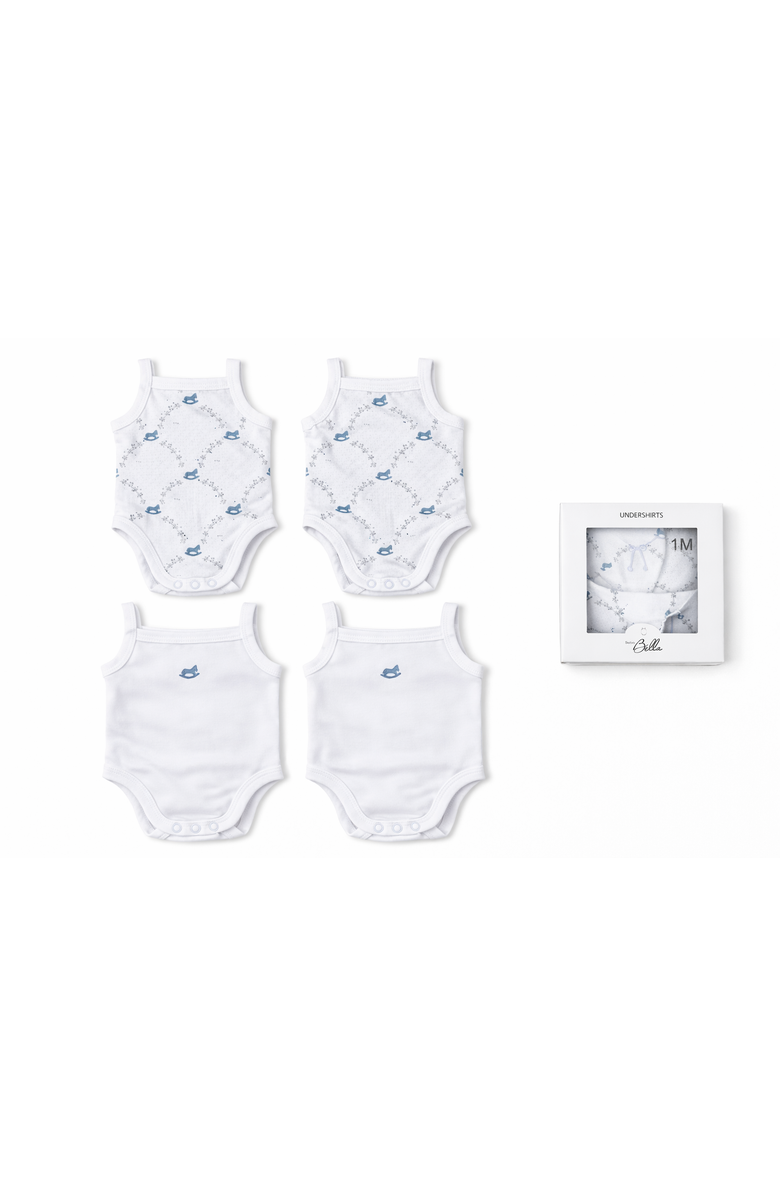Bebe Bella Sleevelss Solid Undershirts Pack, Main, color, White