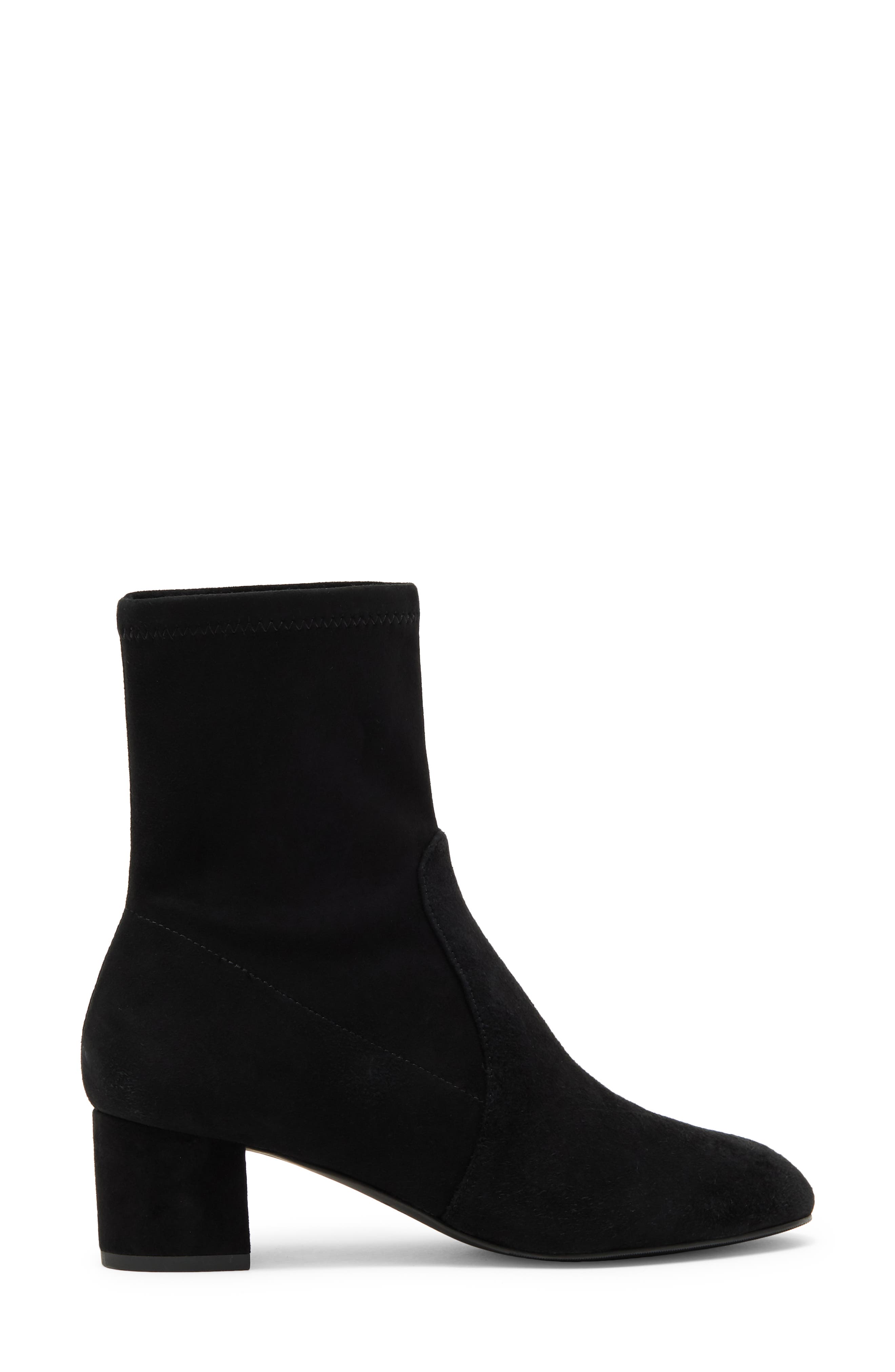 Stuart Weitzman Sofia Stretch Bootie, Alternate, color, Black Suede
