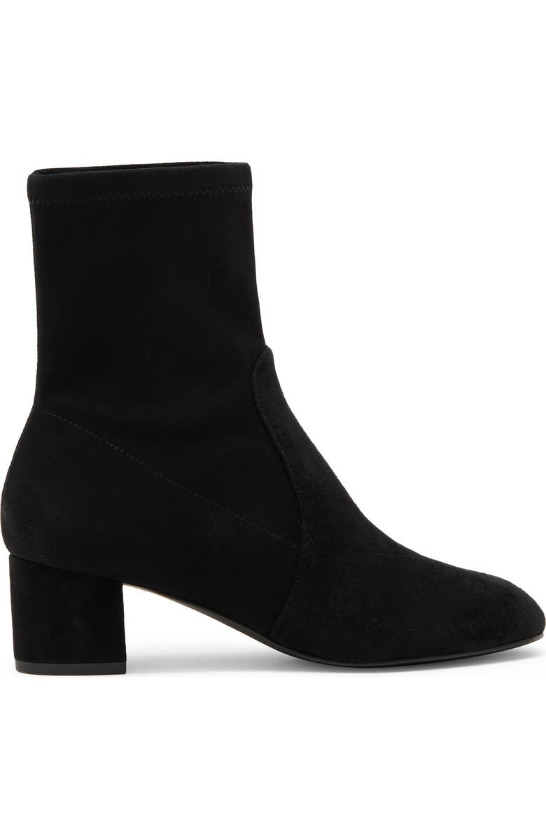 Stuart Weitzman Sofia Stretch Bootie, Alternate, color, Black Suede