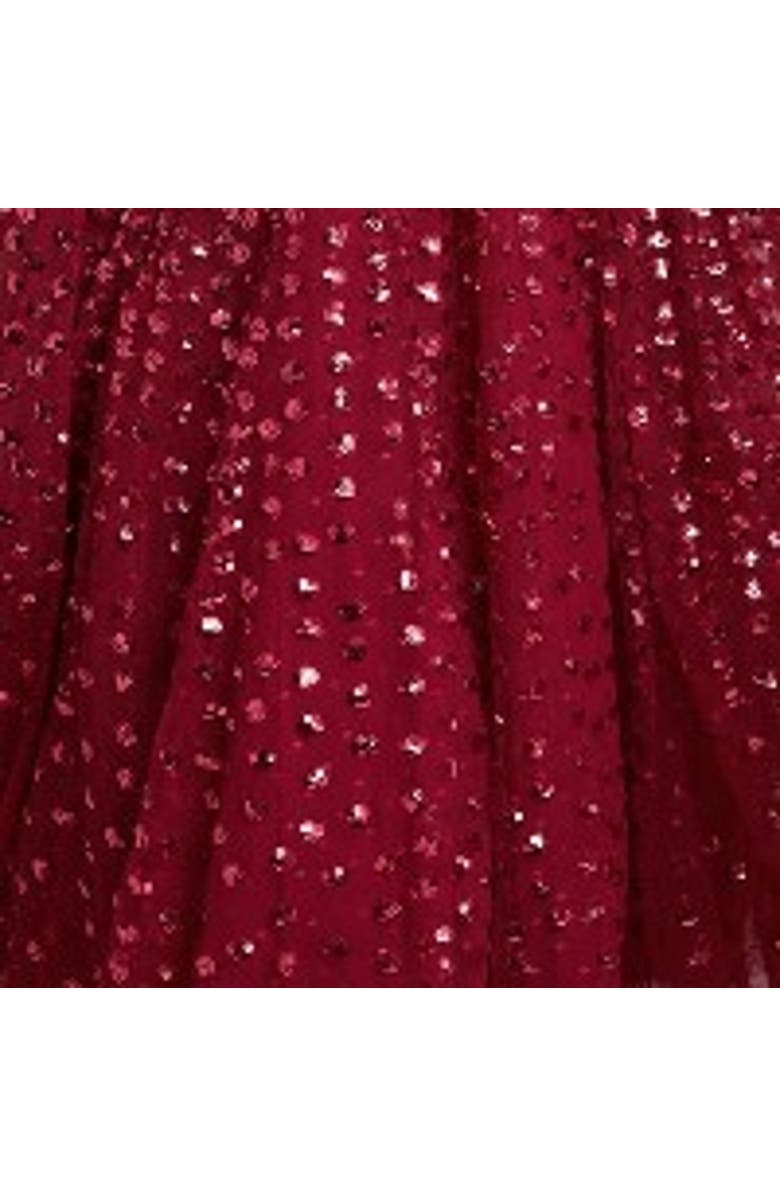 Needle & Thread Raindrop Cape Kids Dress, Alternate, color, Red