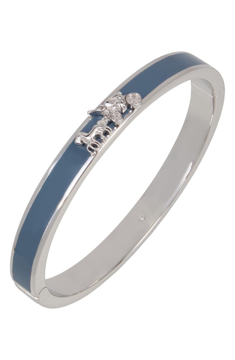 COACH Horse & Carriage Enamel Hinged Bangle, Alternate, color, 