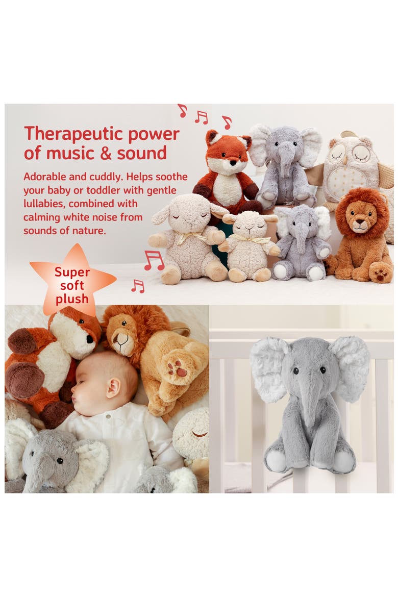 Eli the Elephant - Plush Toy & Baby Sleep Sound Soother, Alternate, color, GREY