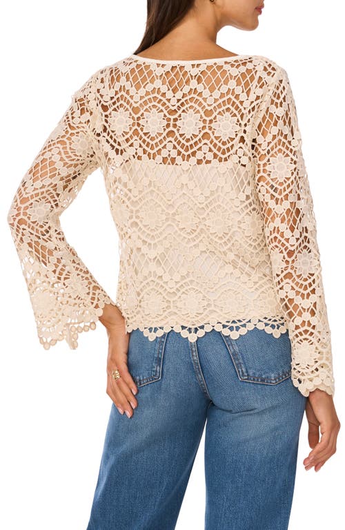 VINCE CAMUTO VINCE CAMUTO OPEN STITCH LACE TOP 