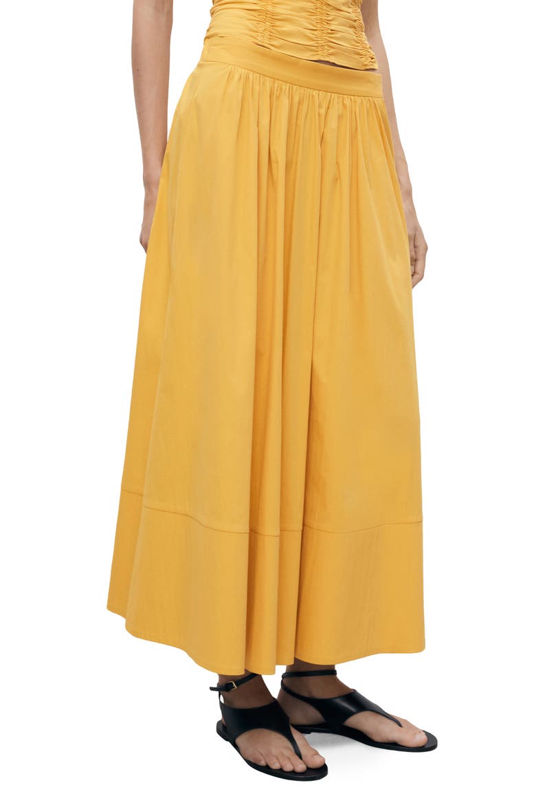 Sunny Cotton Blend Skirt, Main, color, MUSTARD