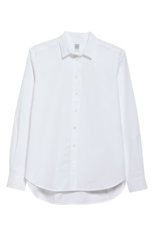 Totême Toteme Signature Organic Cotton Poplin Button-up Shirt In White