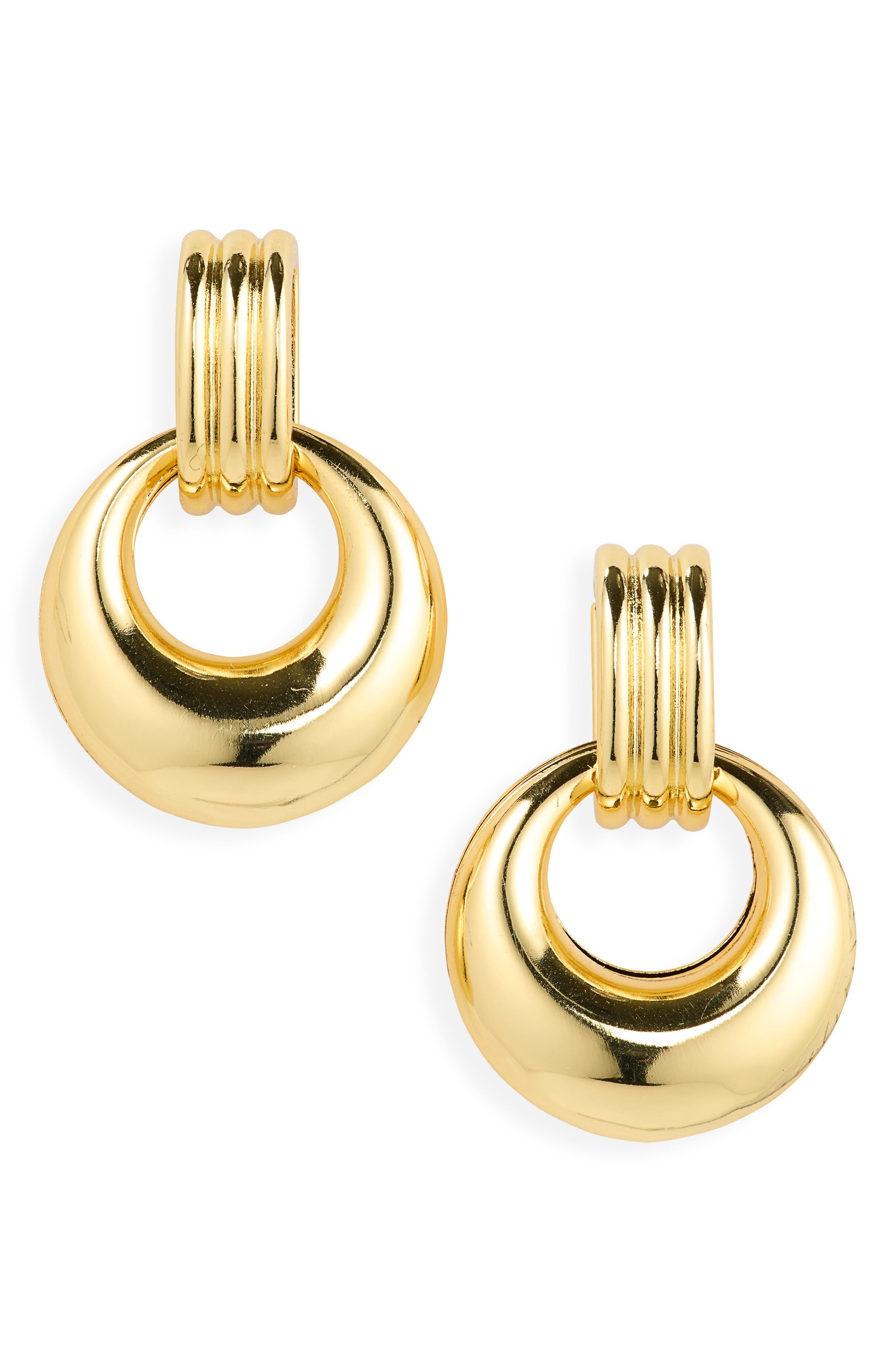 Ribbed Door Knocker Earrings