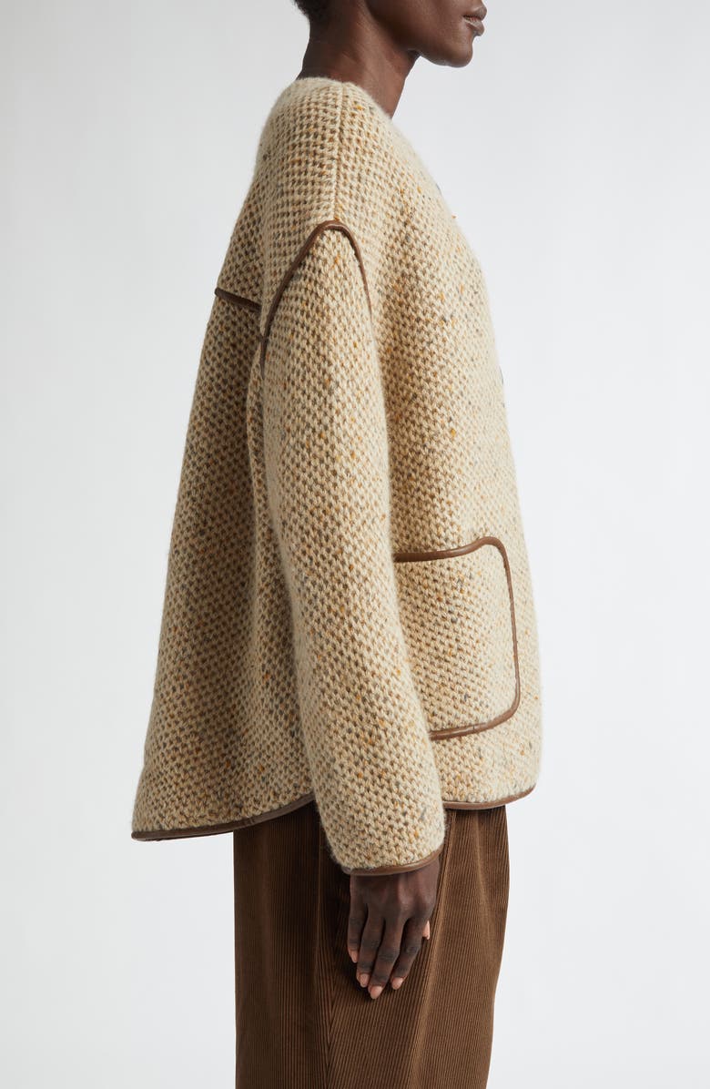 Altuzarra Medrano Oversize Merino Wool Blend Knit Jacket, Alternate, color, 