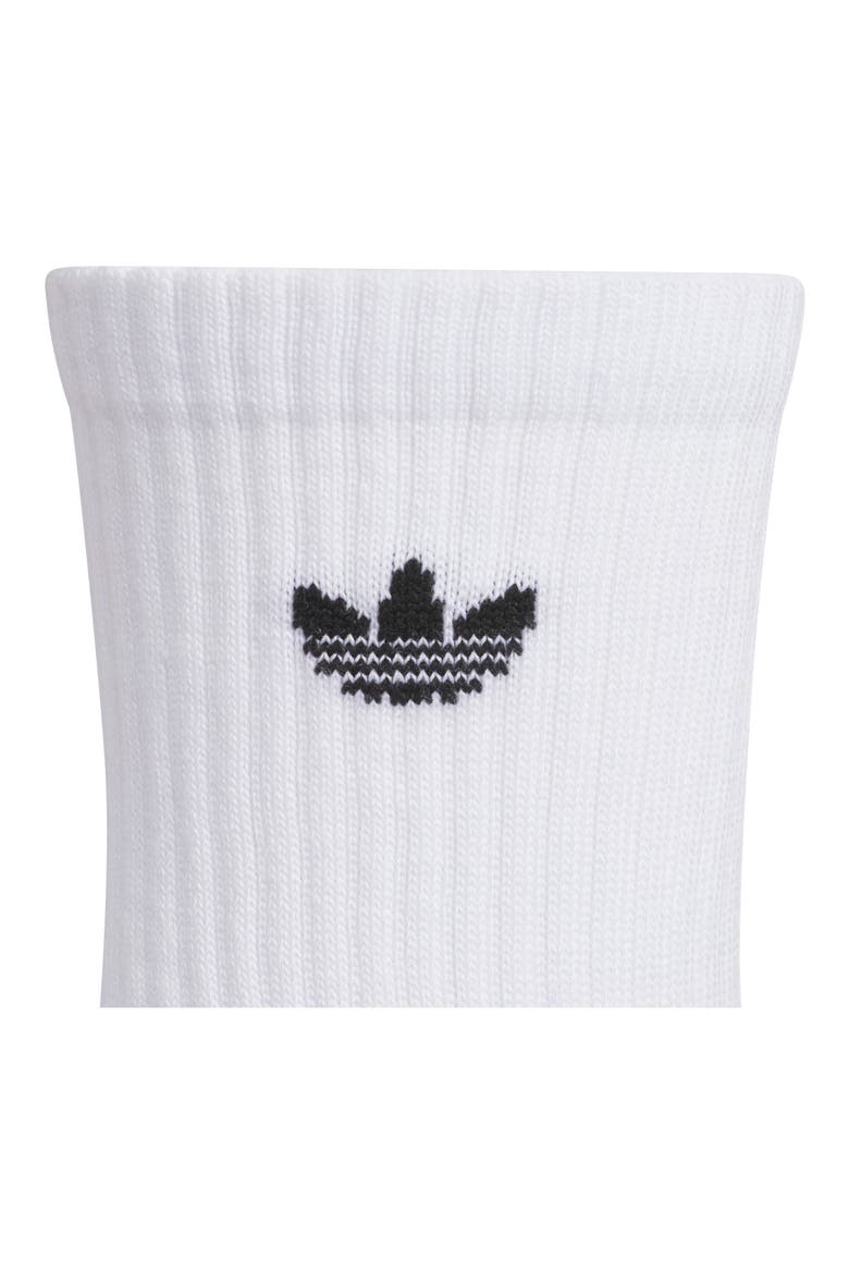 Kids' Originals Trefoil Assorted 6-Pack Crew Socks, Alternate, color, WHITE/ BLACK