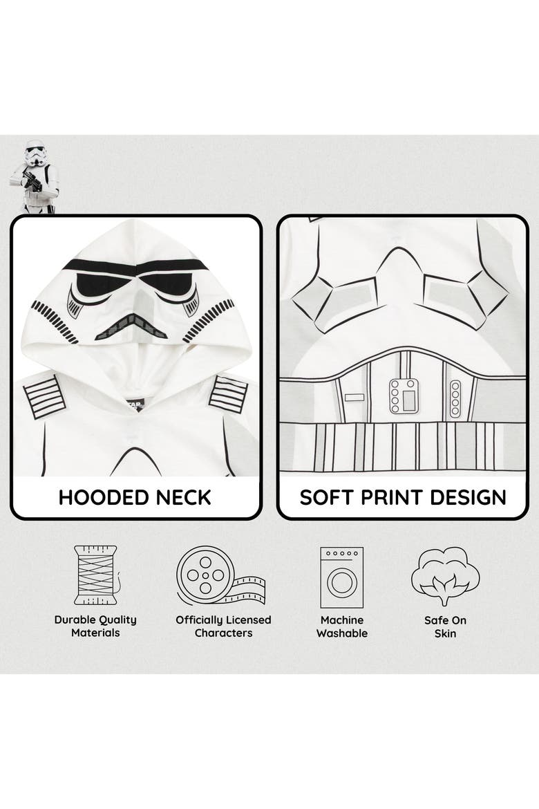 Hooded T-shirt, Alternate, color, Stormtrooper White