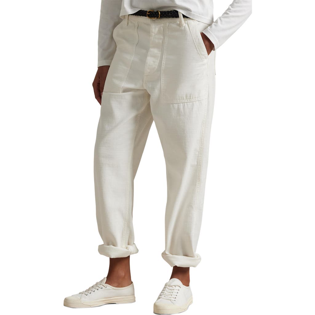 Polo Ralph Lauren Ricky Cotton Sateen Utility Pants In White