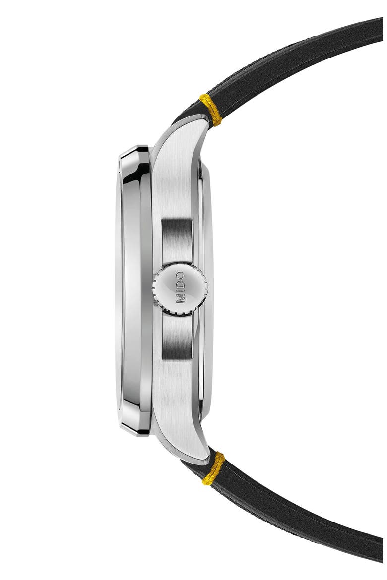 Multifort TV Big Date Automatic Webbing Strap Watch, 39.2mm x 40mm, Alternate, color, GREY