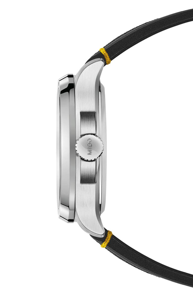 MIDO Multifort TV Big Date Automatic Webbing Strap Watch, 39.2mm x 40mm, Alternate, color, Grey