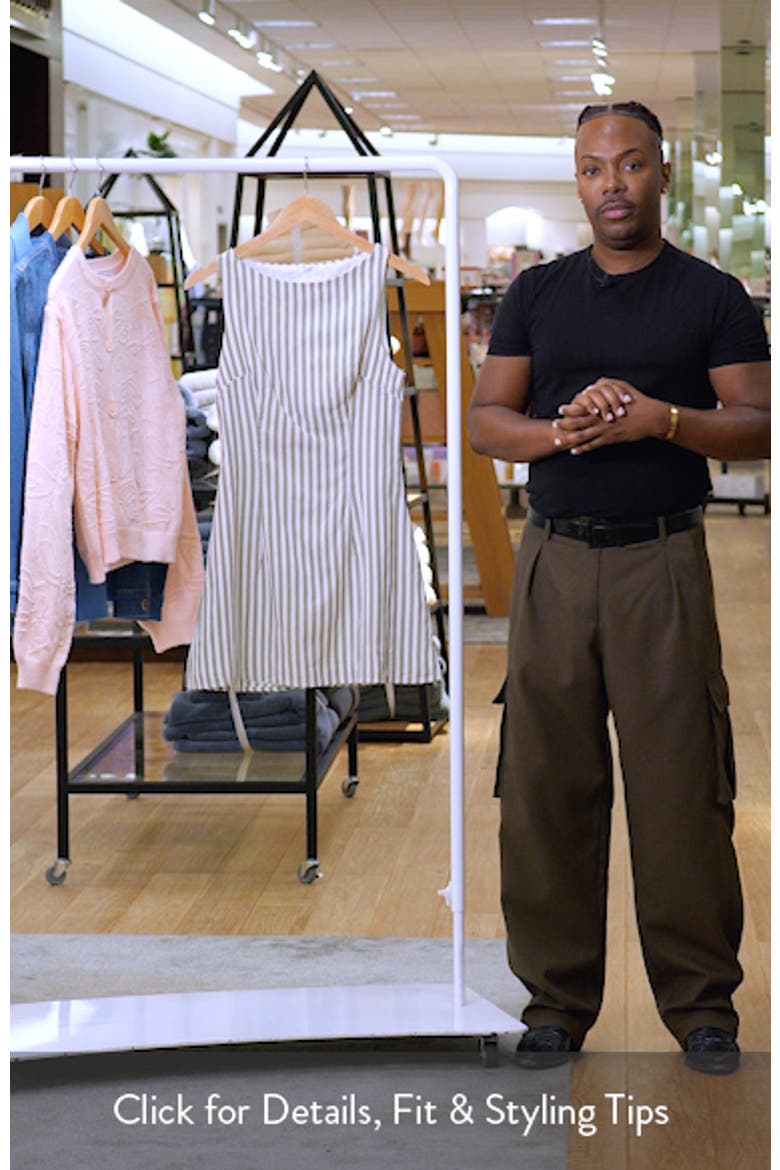 Alfalfa Stripe Recycled Cotton Blend Shift Minidress video