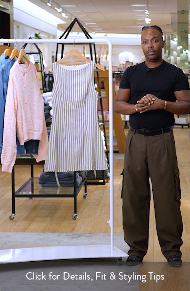 Alfalfa Stripe Recycled Cotton Blend Shift Minidress, sales video thumbnail
