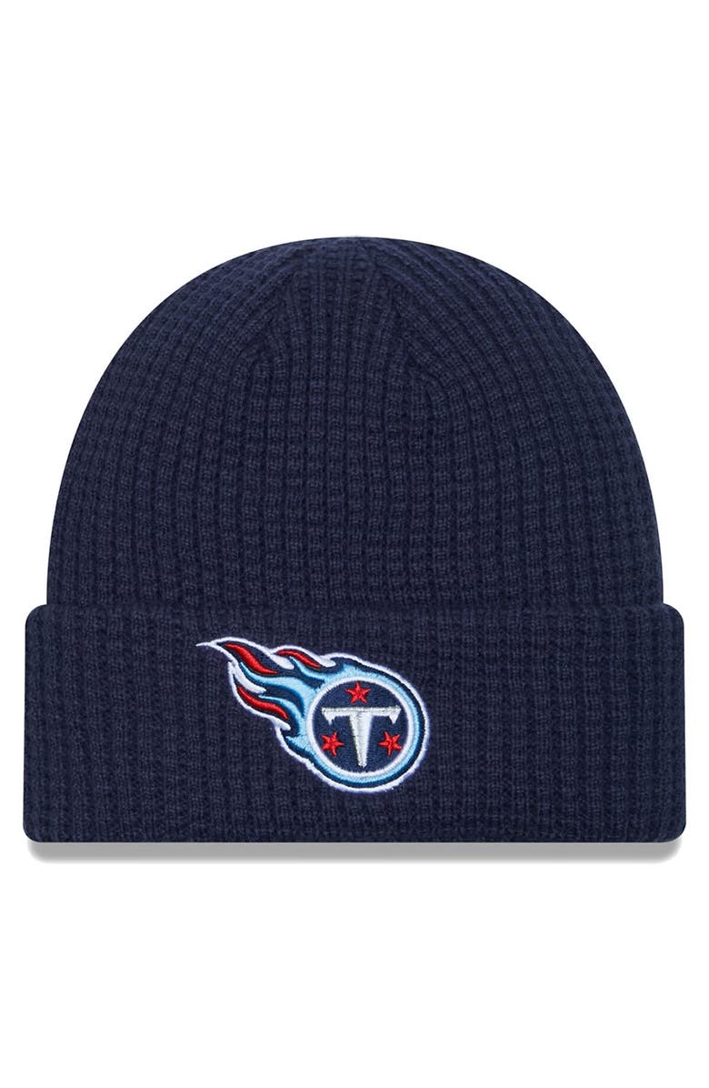 New Era Men's New Era  Navy Tennessee Titans Prime Cuffed Knit Hat, Main, color, 