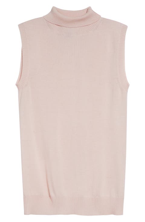 Eschimo Sleeveless Wool Turtleneck Sweater