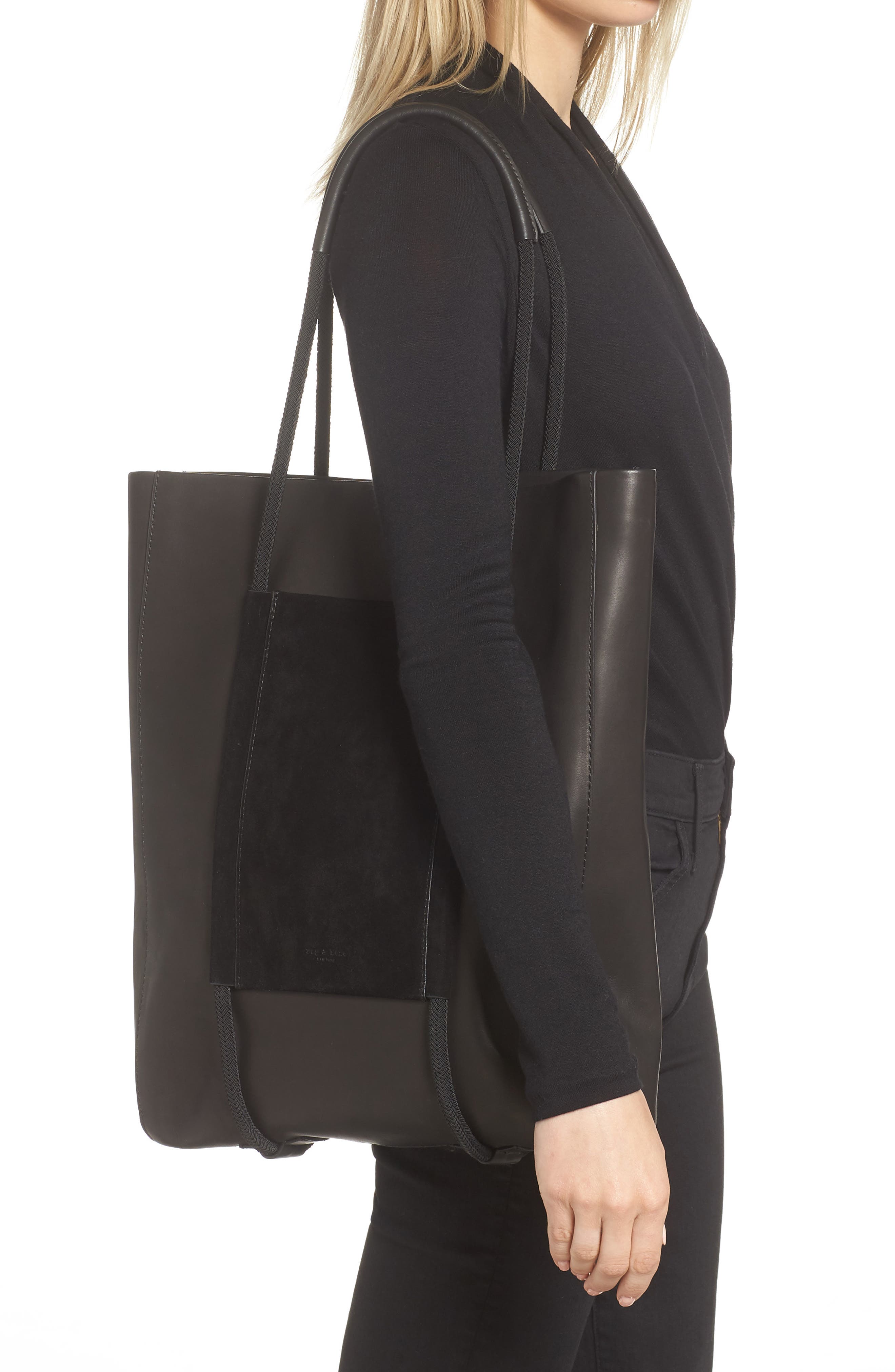 rag & bone Passport Leather Tote, Alternate, color, 