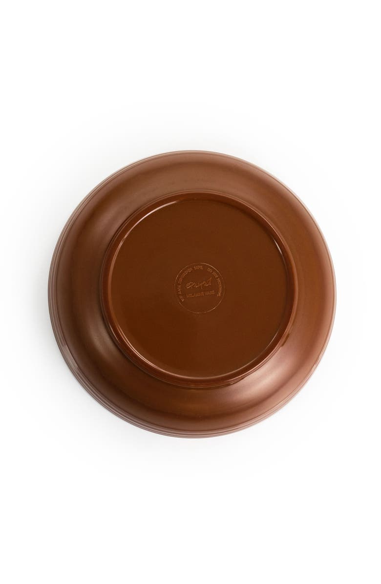 Elama Stone Oak 12 Piece Lightweight Melamine Dinnerware Set, Alternate, color, Black