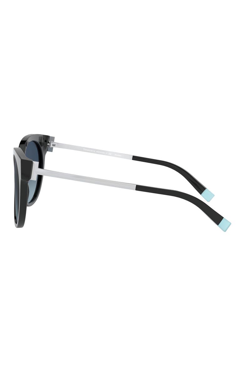 54mm Polarized Butterfly Sunglasses, Alternate, color, BLACK/ AZURE GRAD