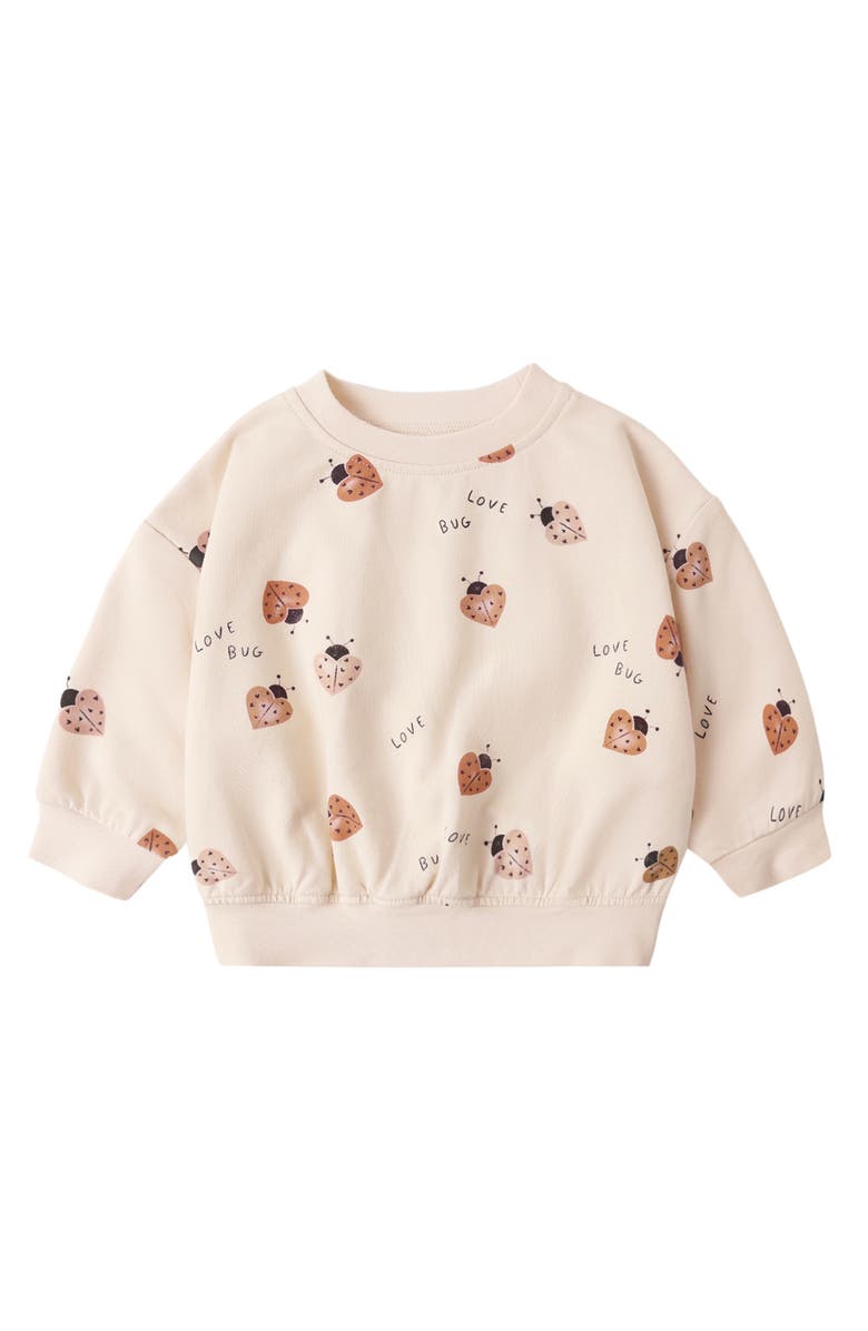 QUINCY MAE Love Bug Sweatshirt, Main, color, Petal