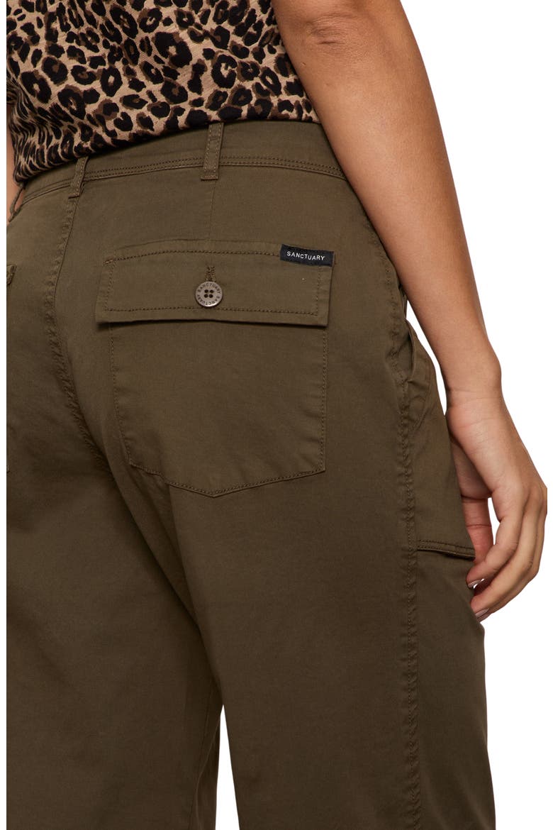 Ranger Relaxed Straight Leg Stretch Cotton Crop Pants, Alternate, color, BURNT OLIVE GREEN