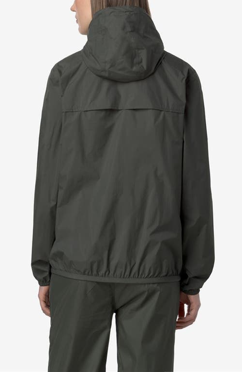 K-way Le Vrai 4.0 Leon Water Repellent Anorak In Green Blackish