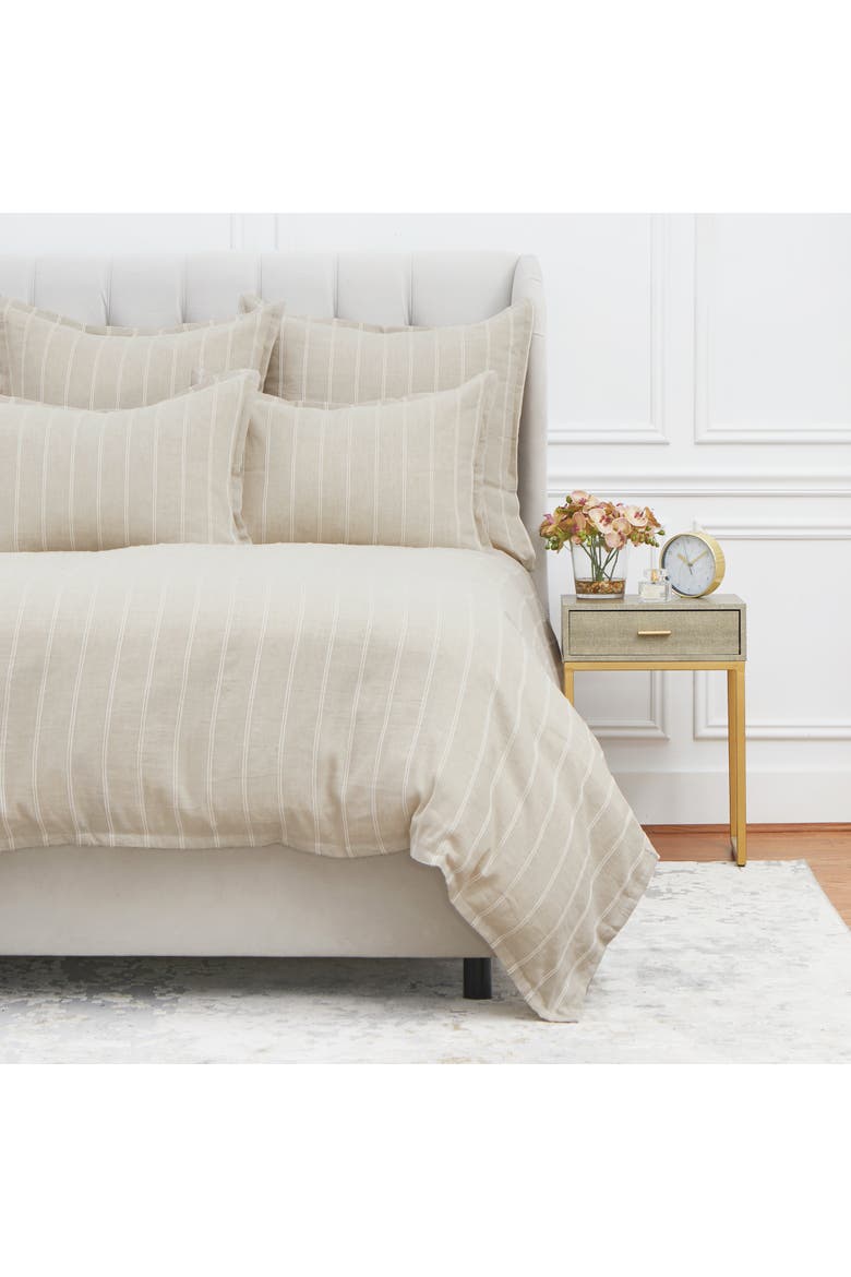 Revere Natural Queen Duvet, Main, color, Beige