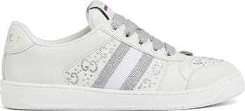 スニーカー GUCCI WHITE LEATHER SCREENER SNEAKERS Gucci Screener Leather Low-Top Sneakers | Saks Fifth Avenue