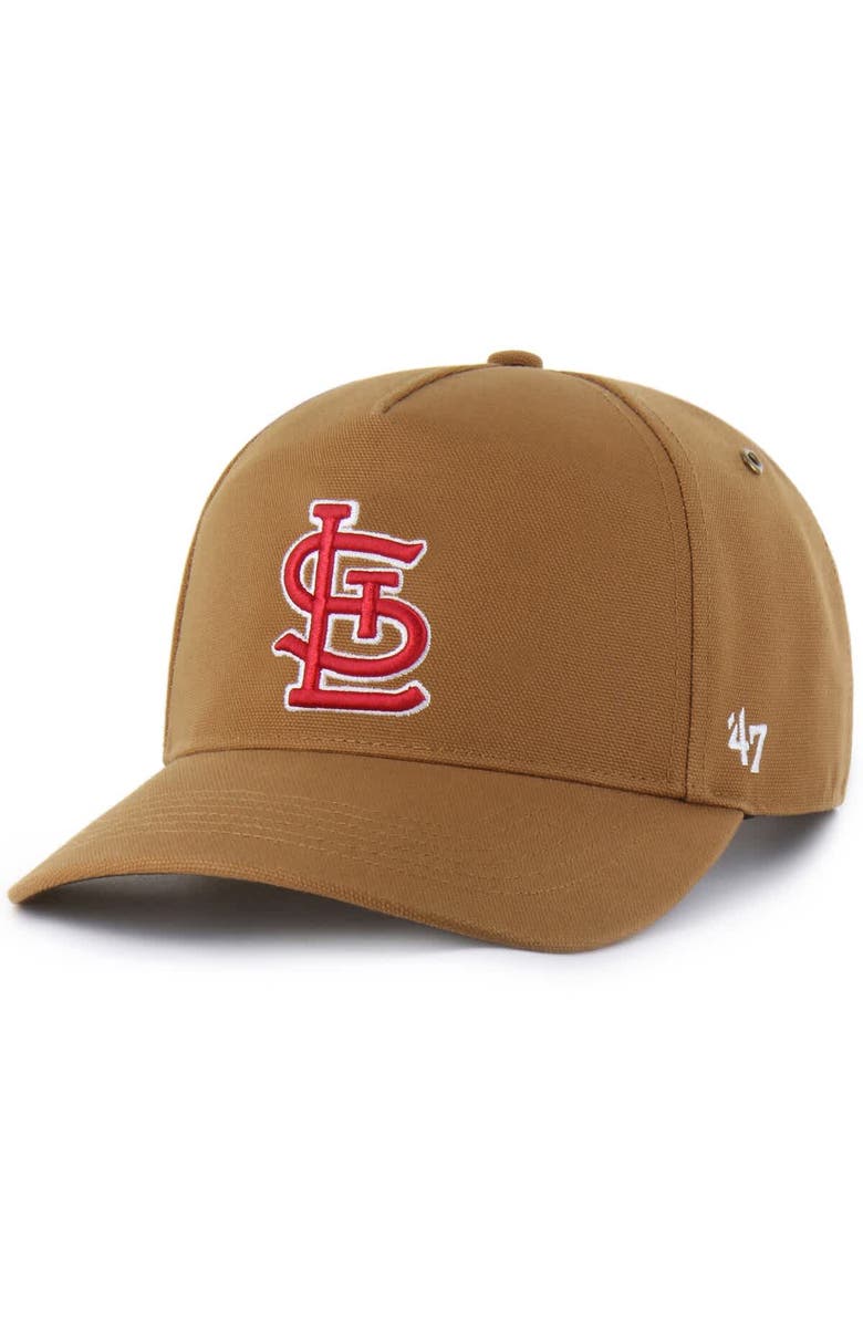 CARHARTT X 47 Men's Carhartt x '47  Brown St. Louis Cardinals Hitch Adjustable Hat, Main, color, 