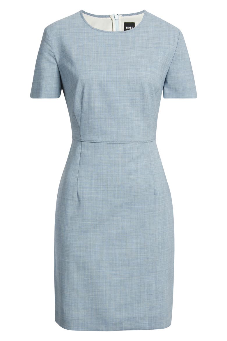 Dunera Virgin Wool Sheath Dress, Alternate, color, PALE LAGOON