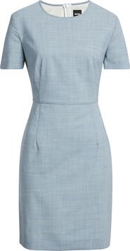 BOSS Dunera Virgin Wool Sheath Dress