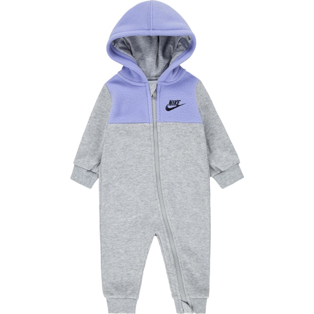 Nike Hooded Romper In Gray