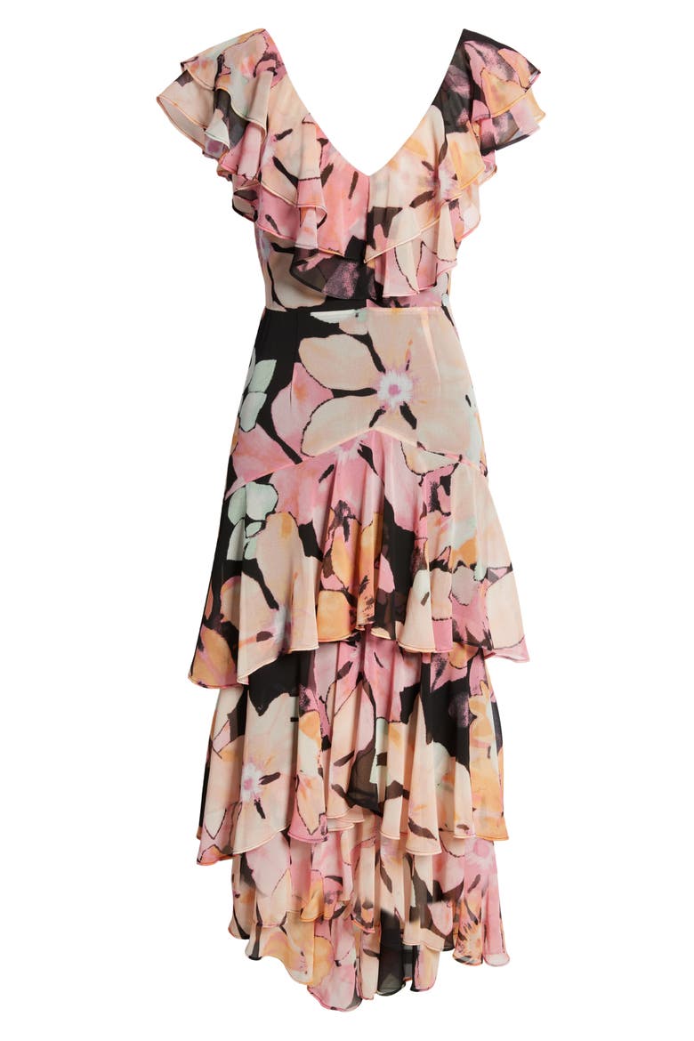 Chelsea Tiered Ruffle Maxi Dress, Alternate, color, BLACK ORCHID